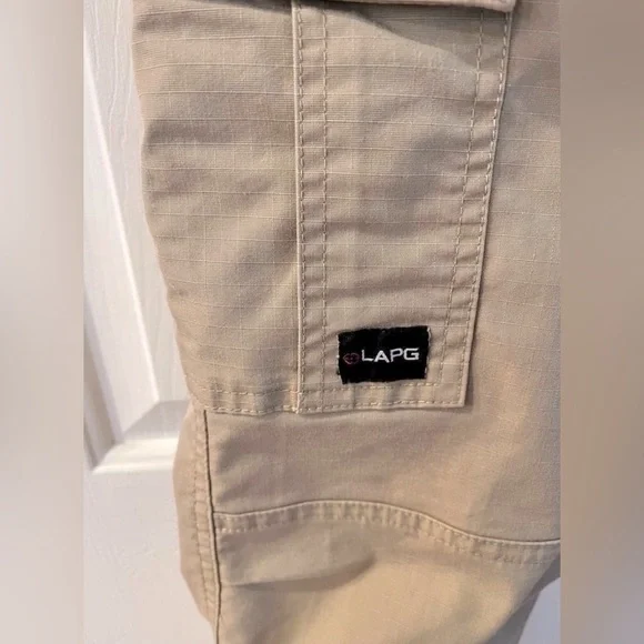 LAPG Tan Ops Tactical Pants sz 12 Lightweight Utility Cargo Trousers EUC - Picture 2 of 8
